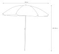 Parasol Taipei m/tilt-funktion Ø200 cm sort - Sunlife